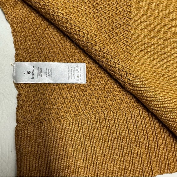 Like New Lululemon Softer knit Sweater Wrap, Gold, Size M/L - Picture 10 of 14